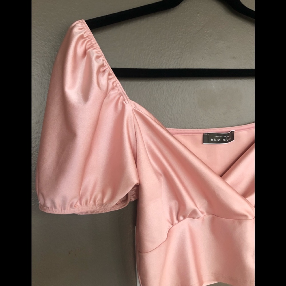 Pink Blush.. Blue Blush top & skirt set.. Medium! EUC